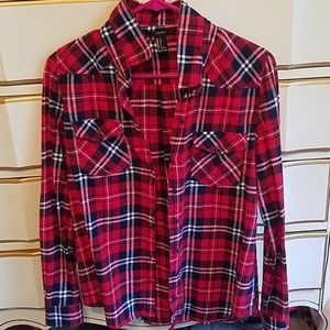 Forever 21 Flannel Plaid Button Down
